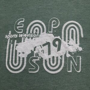 ESPN T-Shirt Adult M Green Burnout 1979 Launch Ringer Retro Sports Television TV